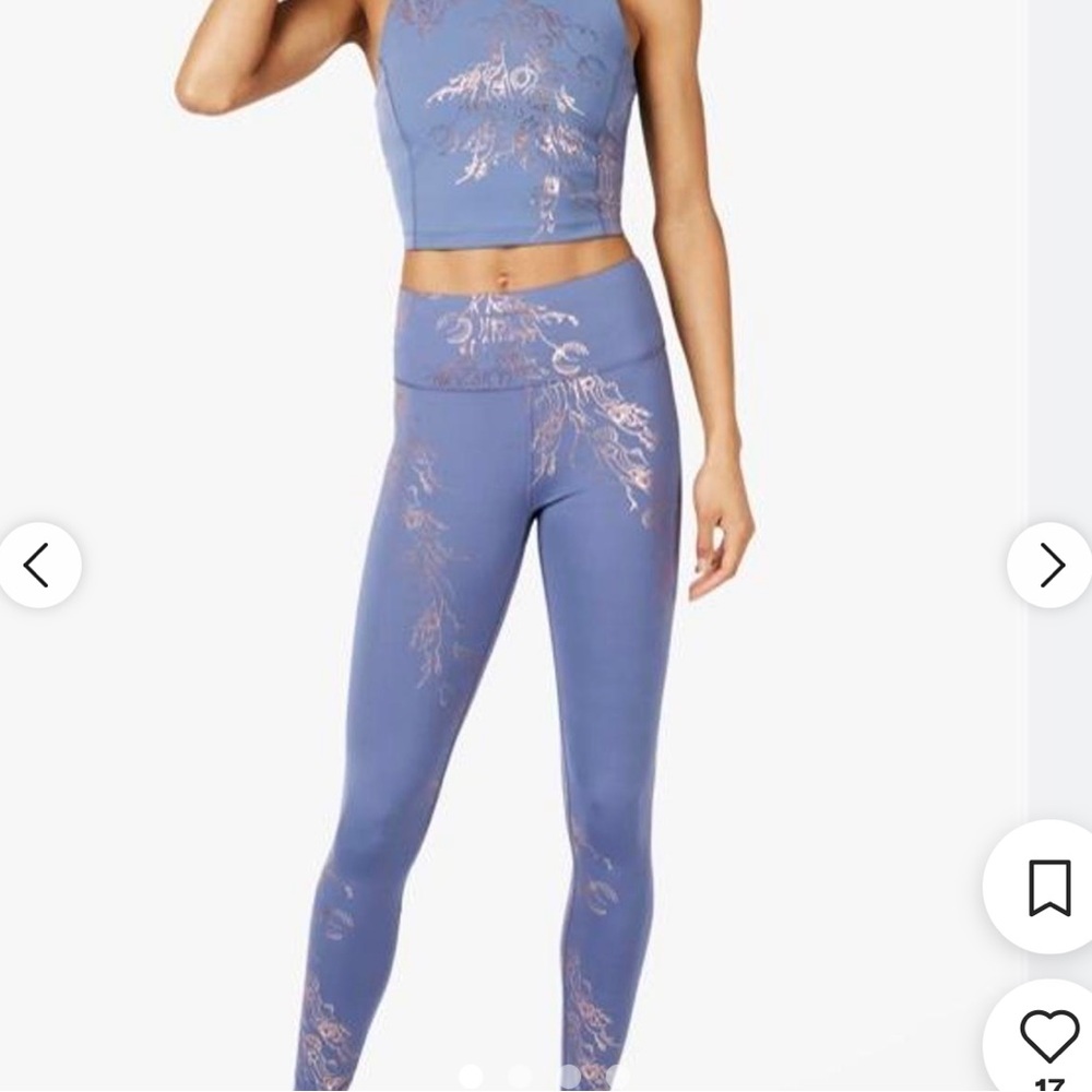 Lilac sweaty betty workout set - top and leggings